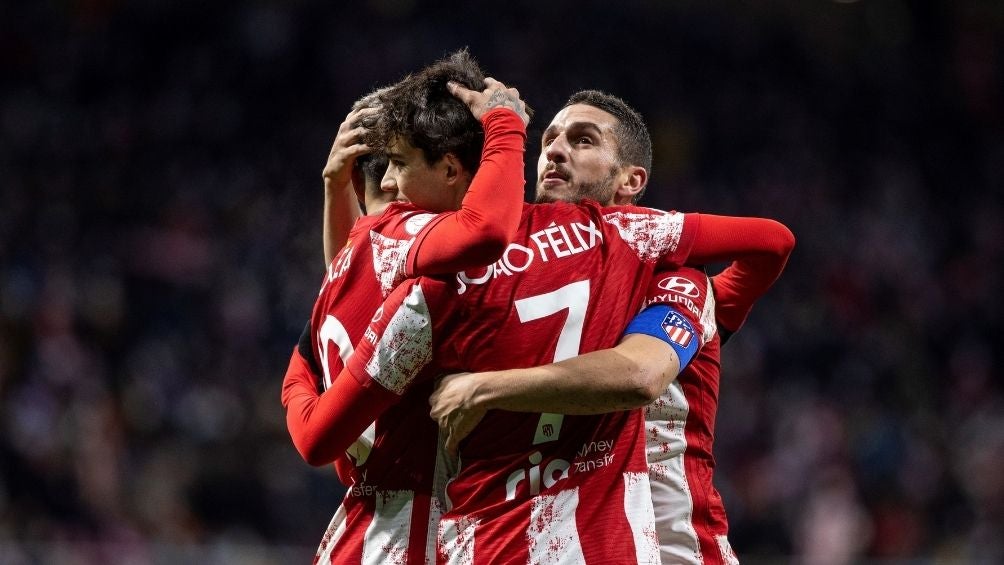 Jugadores del Atlético celebrando un gol