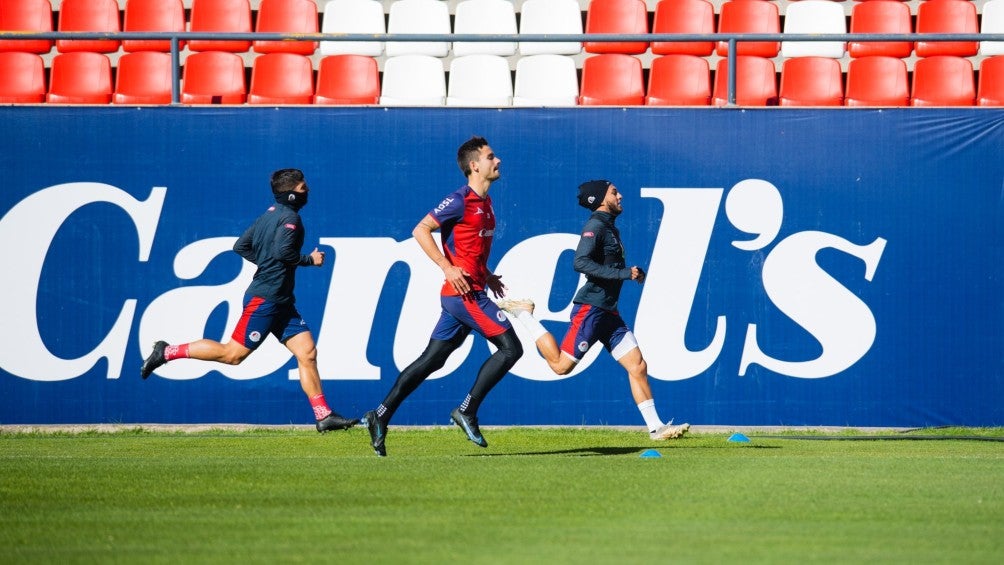 Jugadores del Atlético de San Luis durante entrenamiento