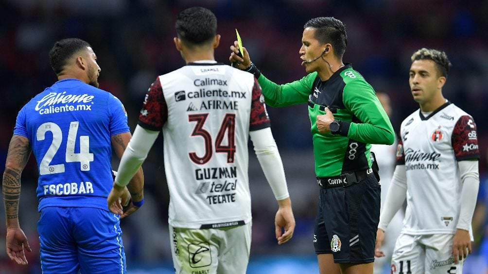 Daniel Quintero en el partido de la Liga MX entre Cruz Azul vs Xolos