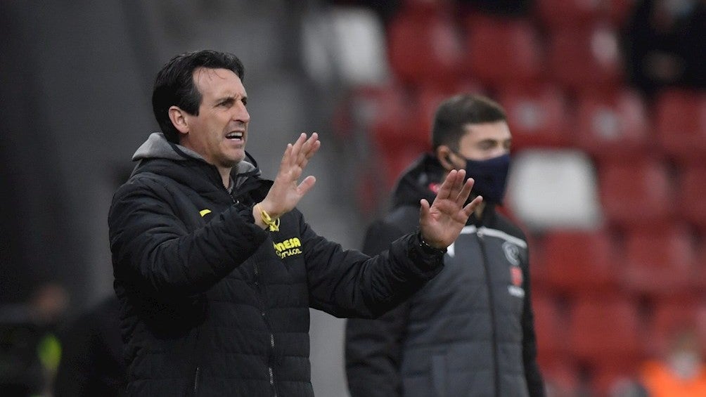 Unai Emery durante un partido con el Villarreal