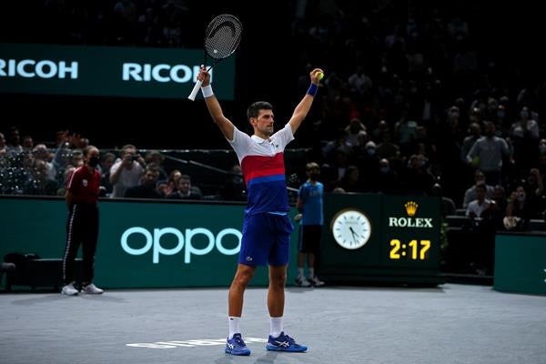 Djokovic en festejo