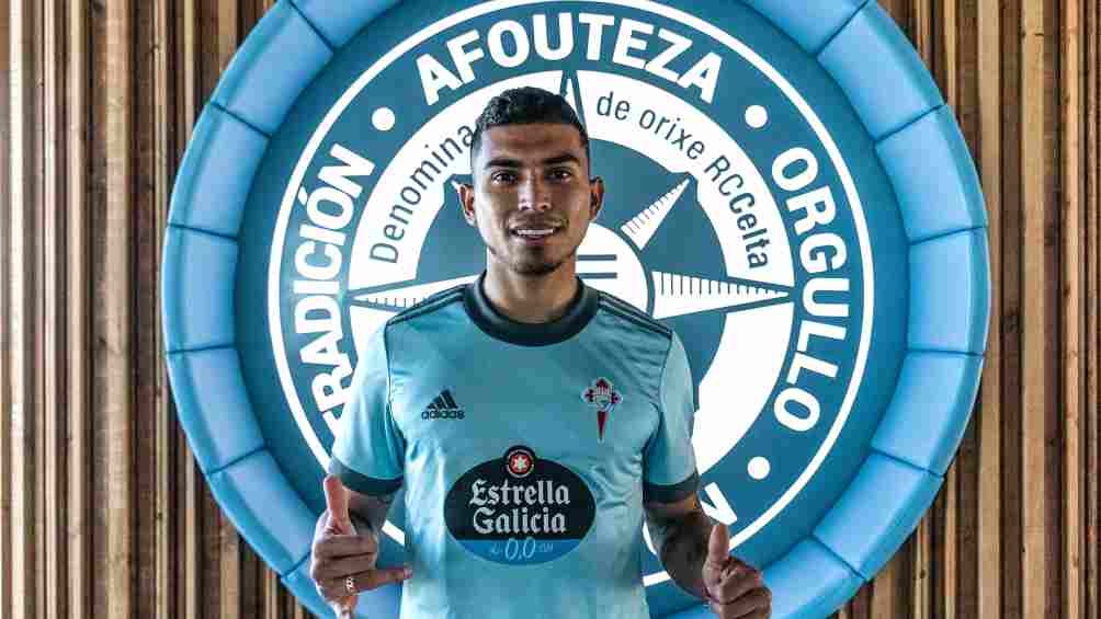 Orbelín Pineda en su presentación con Celta de Vigo