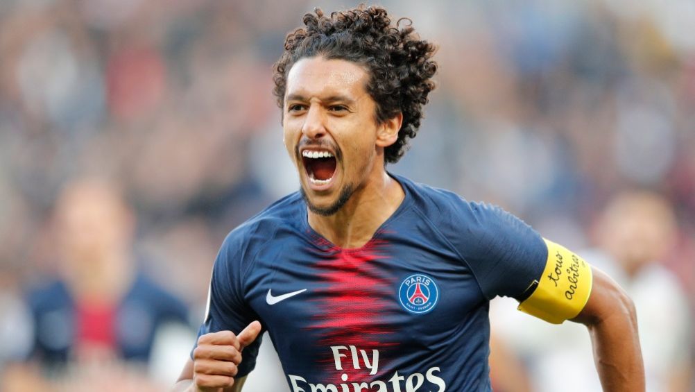 Marquinhos en un partido del París Saint-Germain