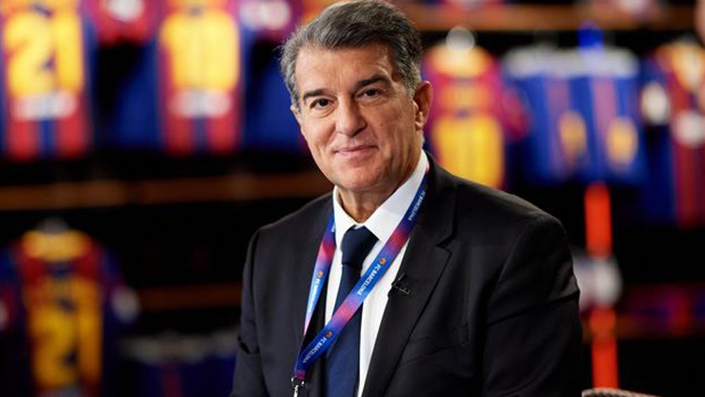 Joan Laporta en las instalaciones del Barcelona 