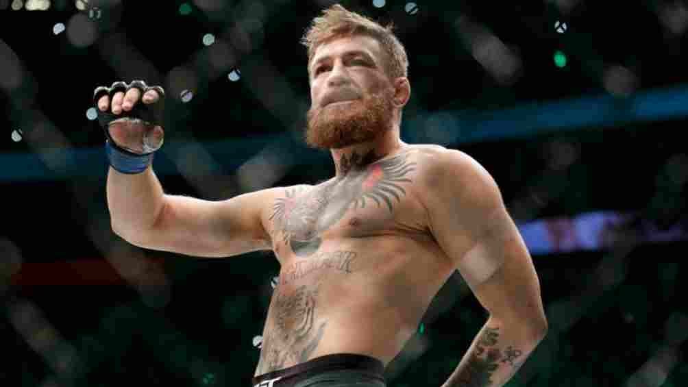 Conor McGregor tras ganar un combate 