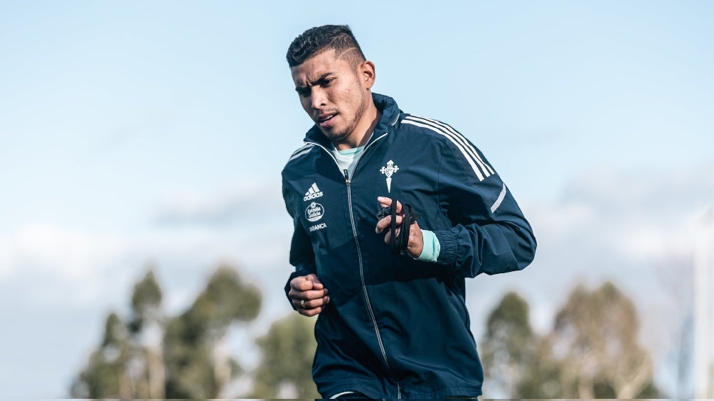 Orbelín Pineda entrenando con el Celta de Vigo