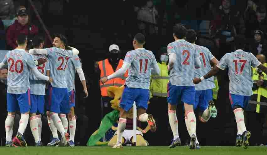 Manchester United celebrando el gol 