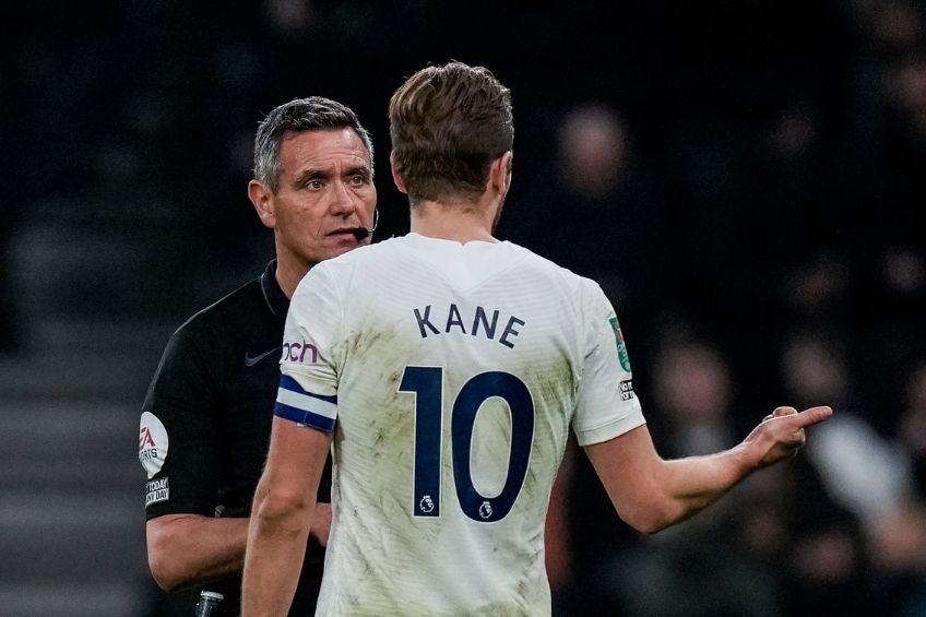 Harry Kane durante el partido del Tottenham