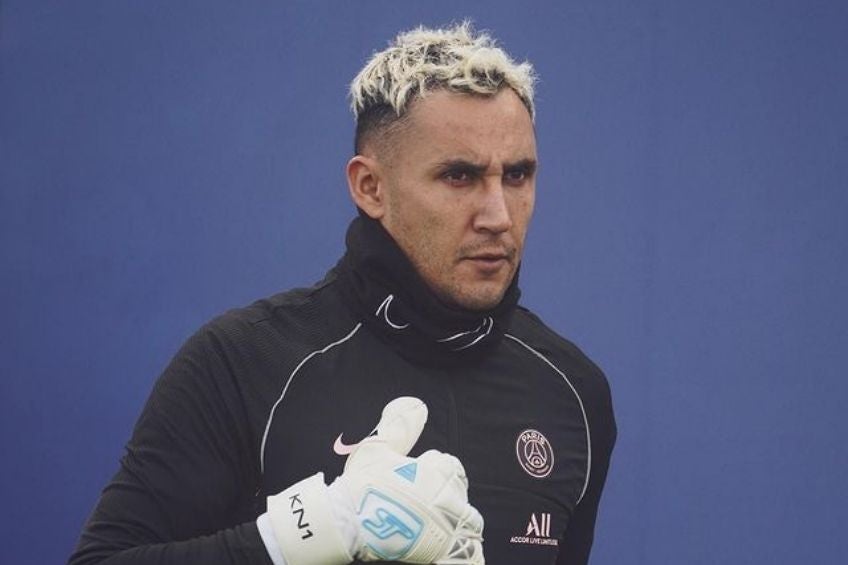 Keylor Navas entrenando con el PSG