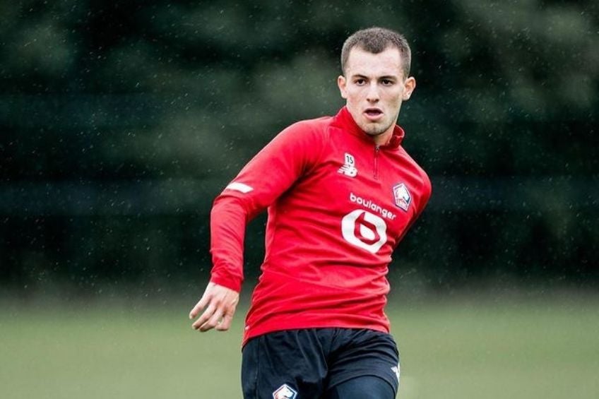 Eugenio Pizzuto entrenando con el Lille