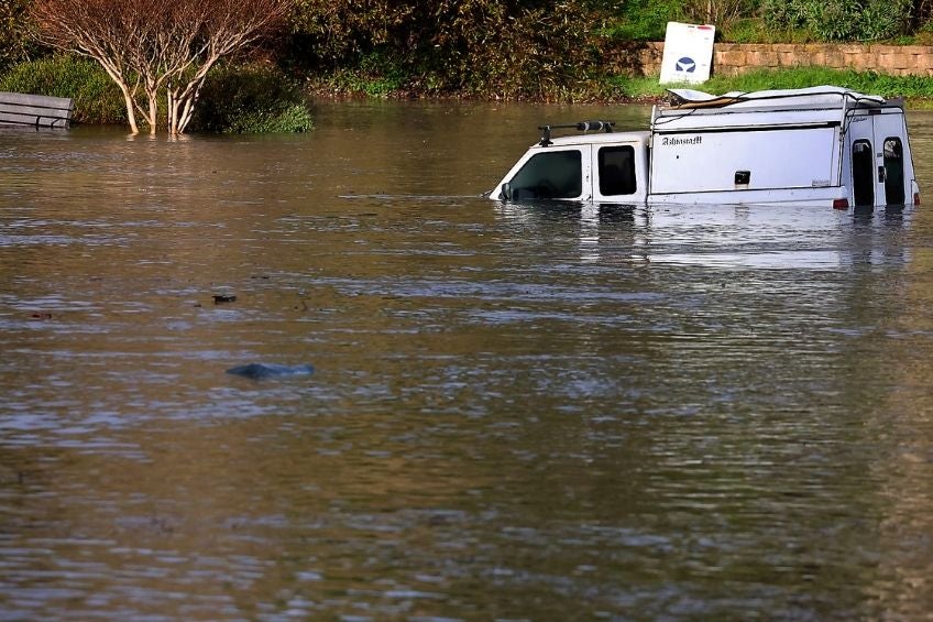 Inundación provocada por el volcán submarino