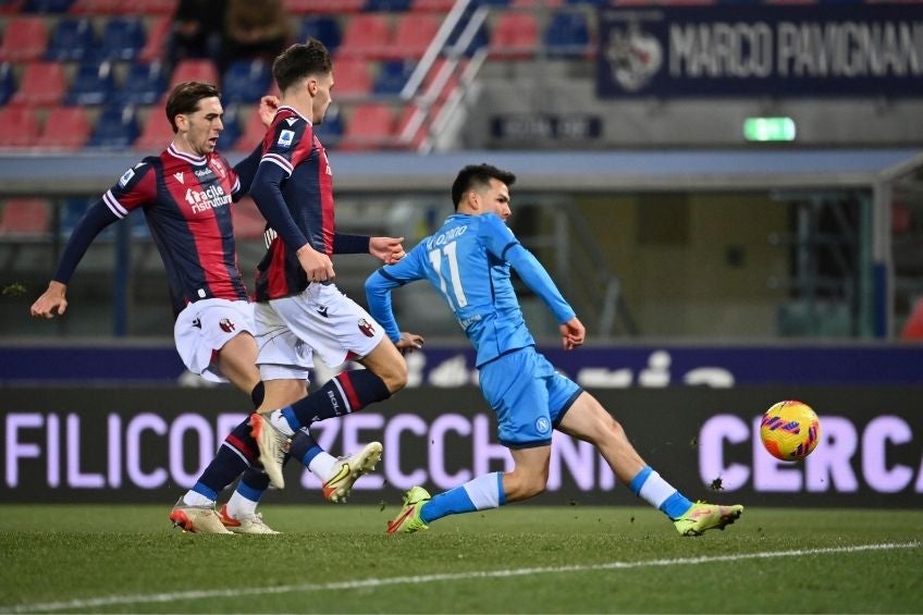 Chucky Lozano al marcar su segundo gol