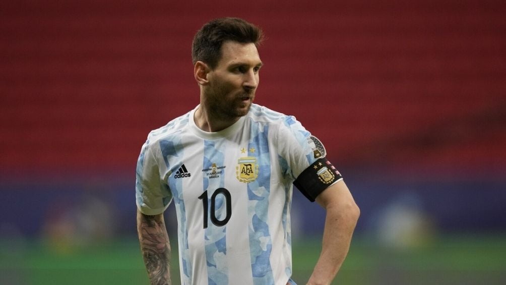 Messi en un partido con Argentina 