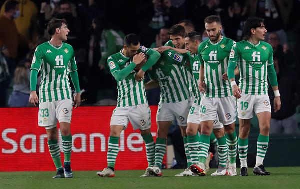 Jugadores del Betis en festejo