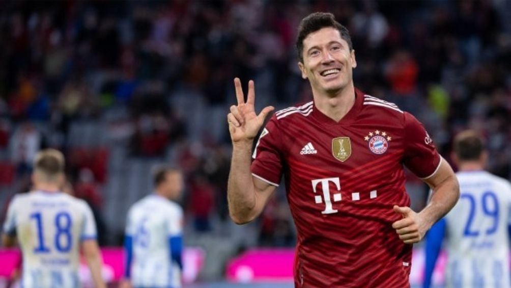 Lewandowski en un partido con el Bayern 