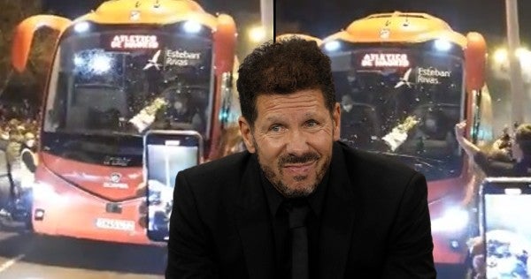 Simeone, tras ataque a camión del Atlético de Madrid