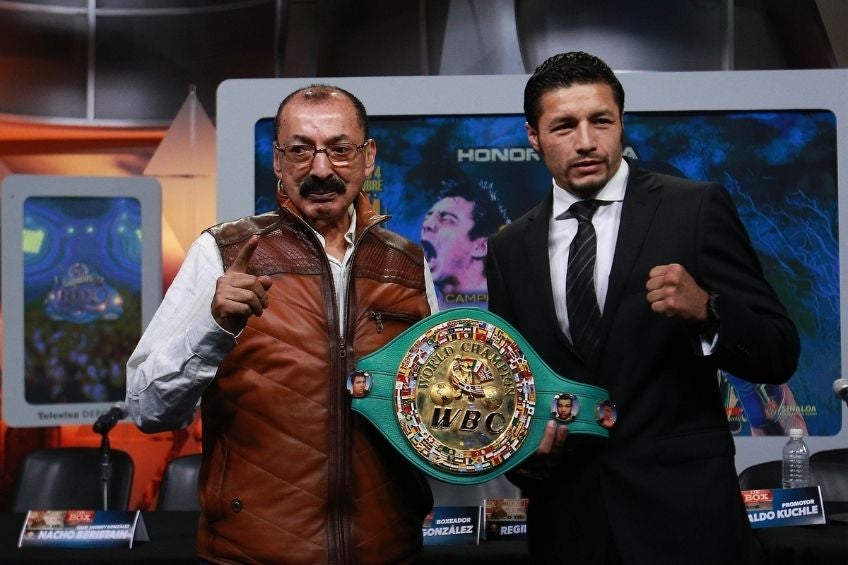 Nacho Beristáin en la presentación de un Campeonato Mundial