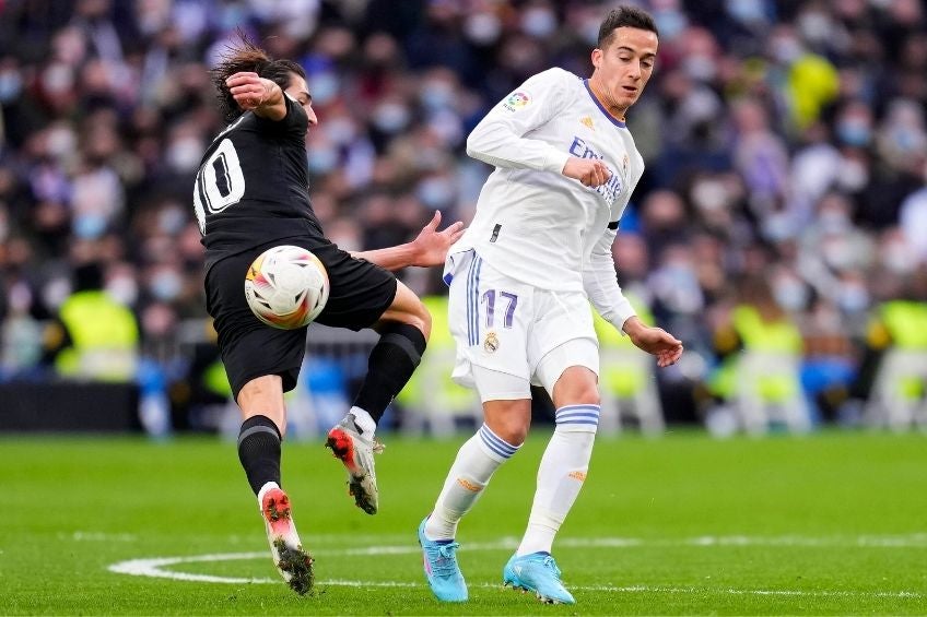 Lucas Vázquez durante el partido