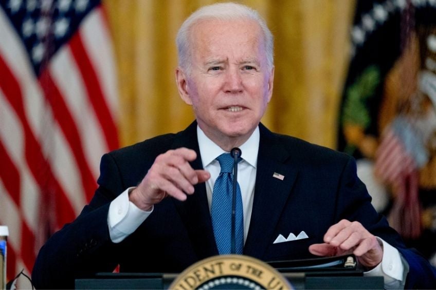 Joe Biden en conferencia de prensa