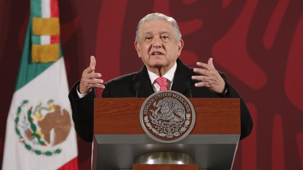 López Obrador durante su conferencia mañanera 