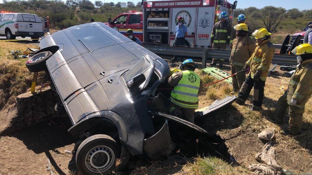 Accidente vehicular en el municipio de Lagos de Moreno, Jalisco