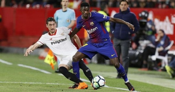 Dembélé  ante el Sevilla