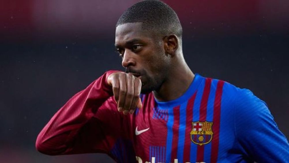 Ousmane Dembélé en acción con el Barcelona