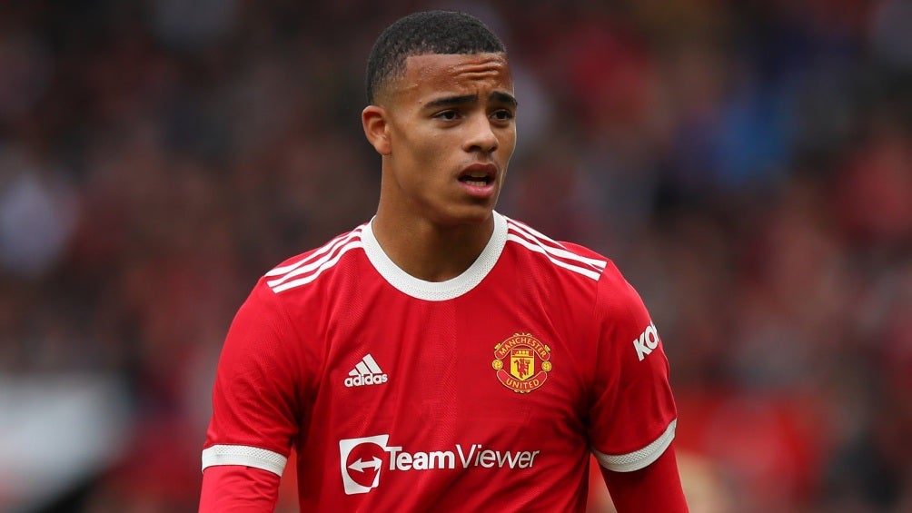 Mason Greenwood jugando partido con el Manchester United