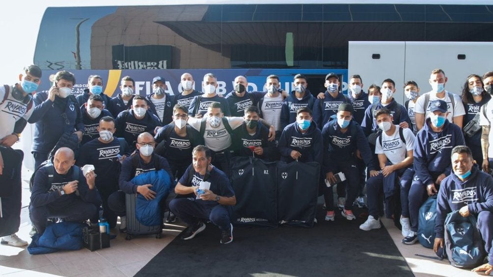 Rayados de Monterrey en su llegada a los Emiratos Árabes Unidos