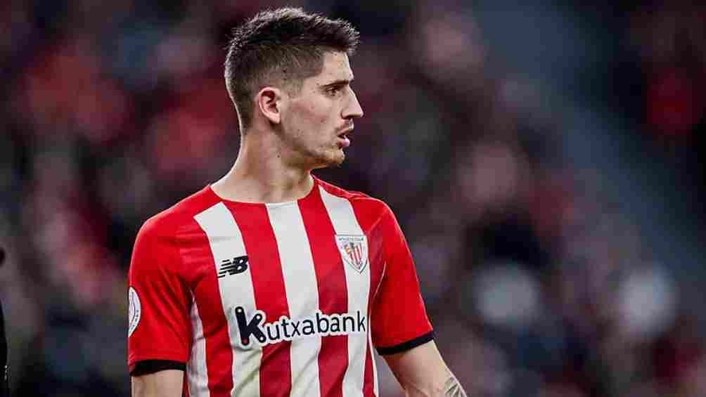 Sancet en un partido con Athletic 