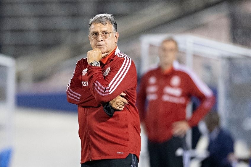 Gerardo Martino durante el partido de México