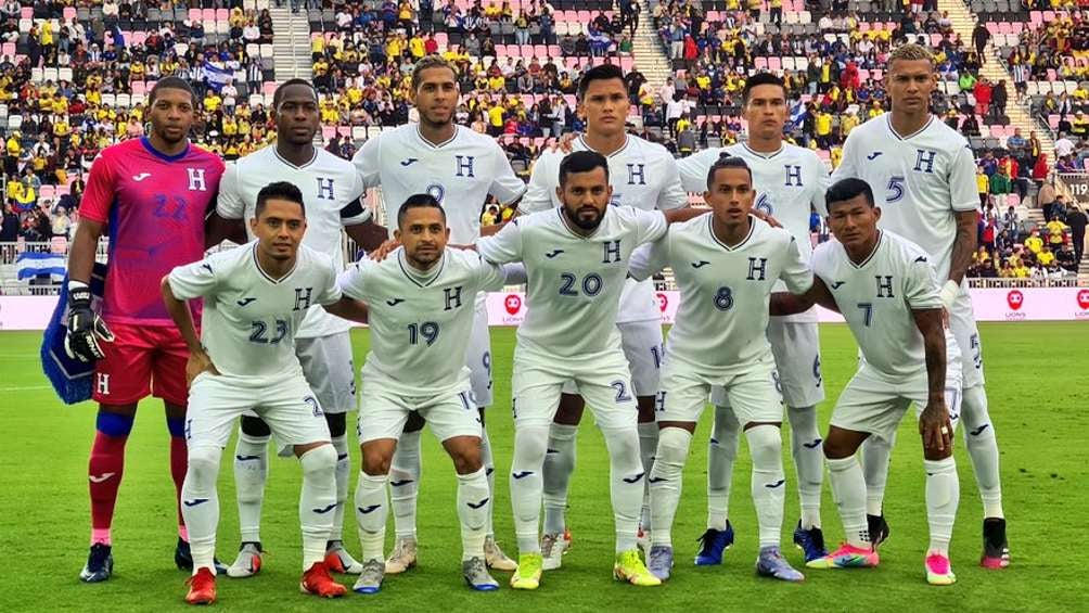 Selección de Honduras durante partido amistoso ante Colombia