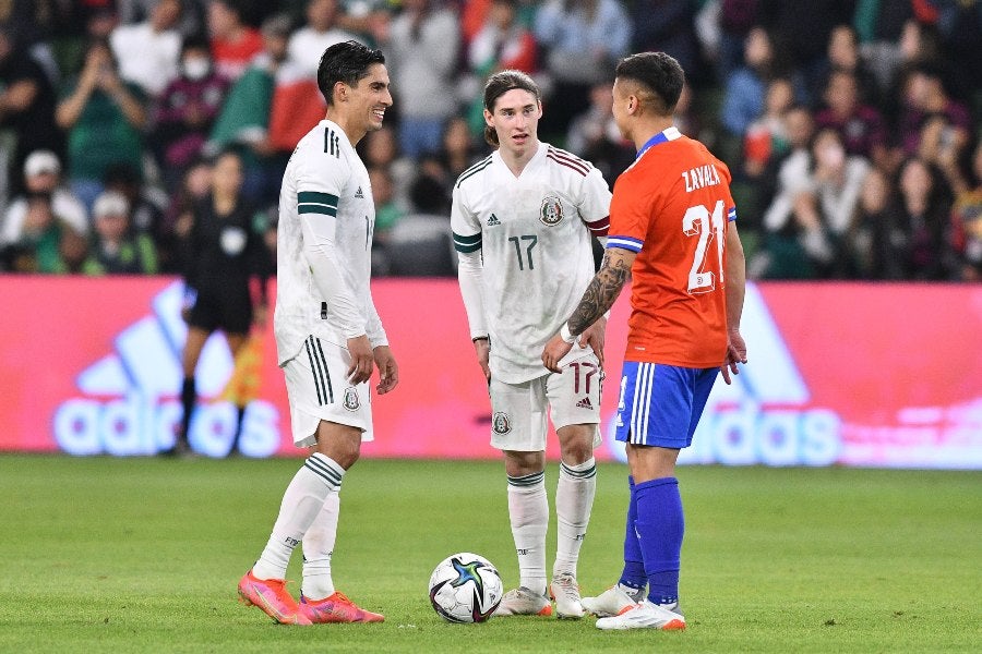 Marcelo Flores en su debut con el Tri Mayor