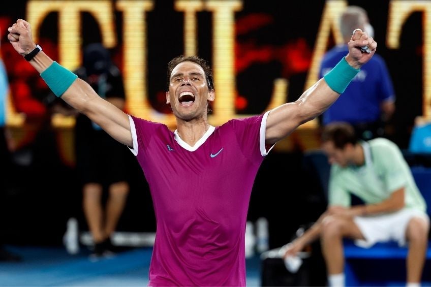 Rafael Nadal tras ganar el Abierto de Australia