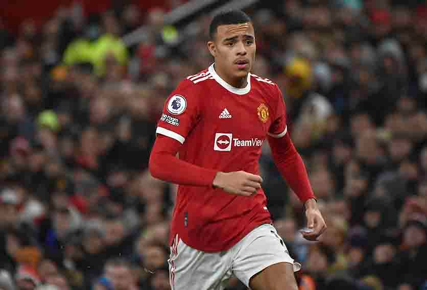 Greenwood, en un partido con el Manchester United 