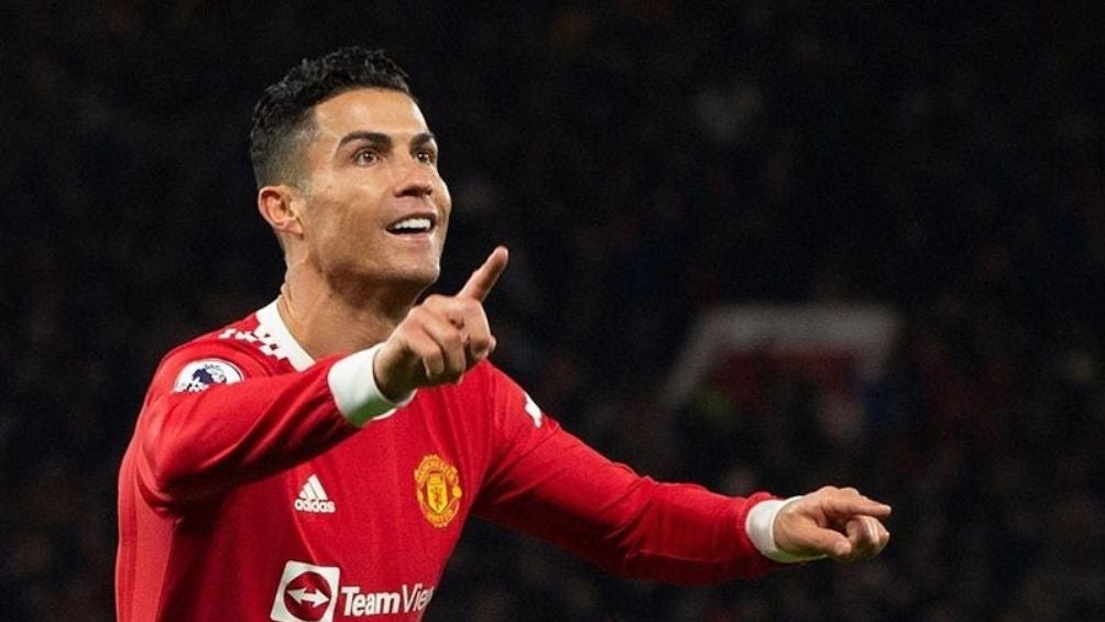 CR7 en un partido con el United