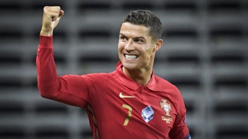 CR7 en un partido con Portugal