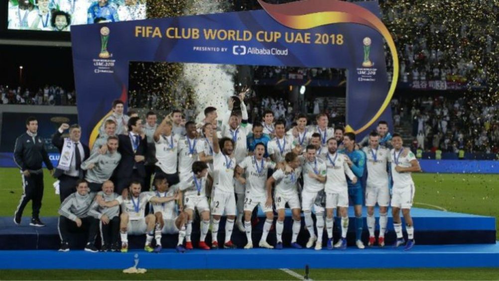 Real Madrid festeja tras ganar el Mundial de Clubes 2018