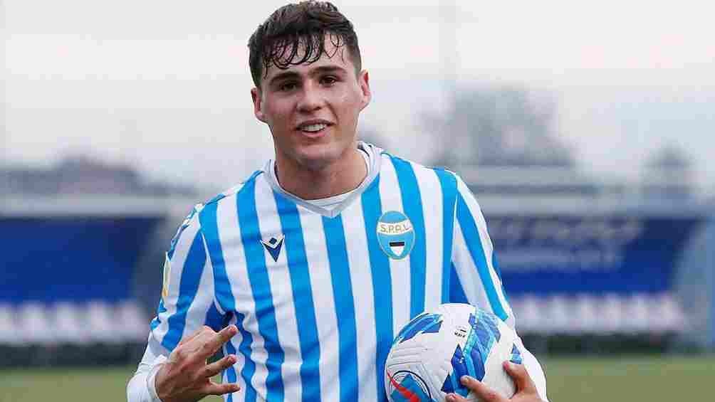 Teun Wilke tras anotar un hat-trick con el Spal 