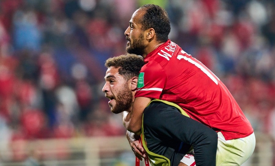 Jugadores del Al-Ahly celebran triunfo ante Rayados