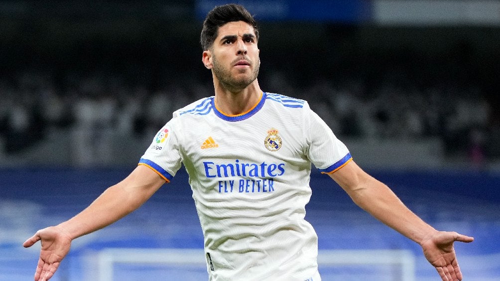 Marco Asensio festejando gol con el Real Madrid ante Granada