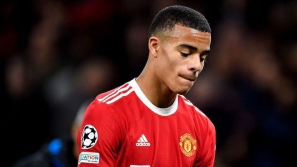 Greenwood en un partido con el United