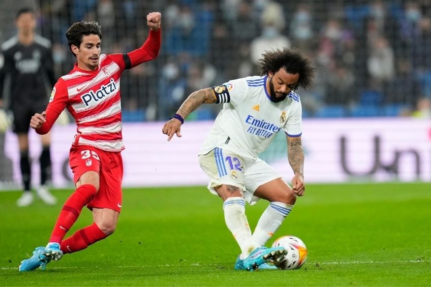 Marcelo durante un partido del Real Madrid