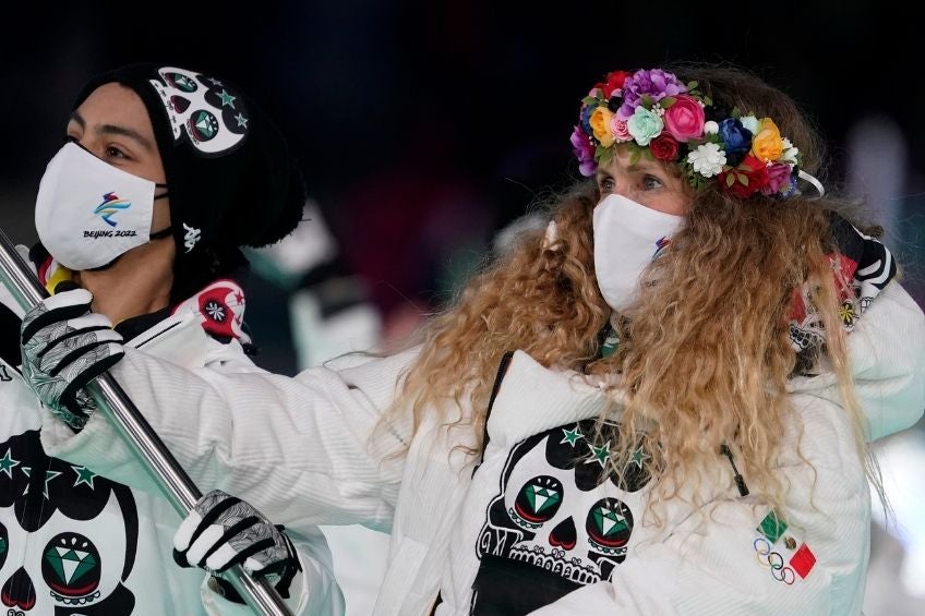 Sarah Schleper durante la ceremonia de inauguración