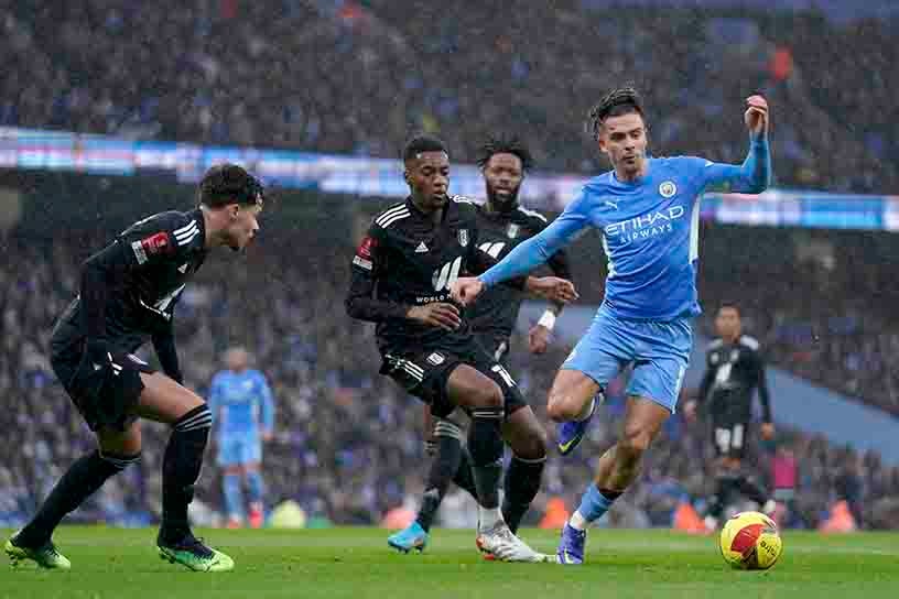 Grealish, en un partido del City en la FA Cup 