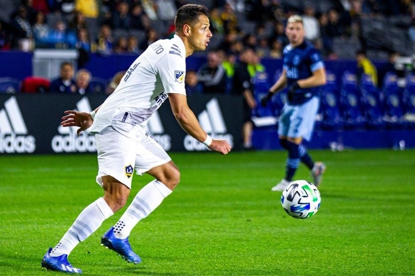 Chicharito Hernández durante un partido del Galaxy