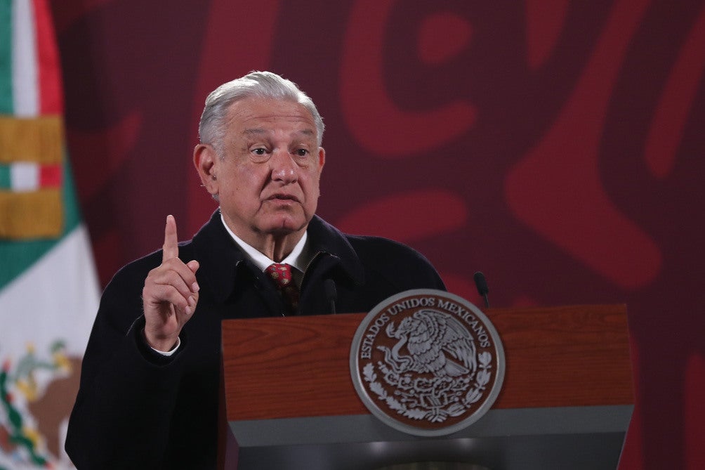 Andrés Manuel López Obrador en conferencia