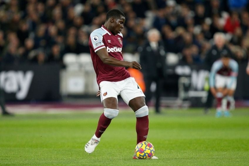 Zouma en su último partido con el West Ham