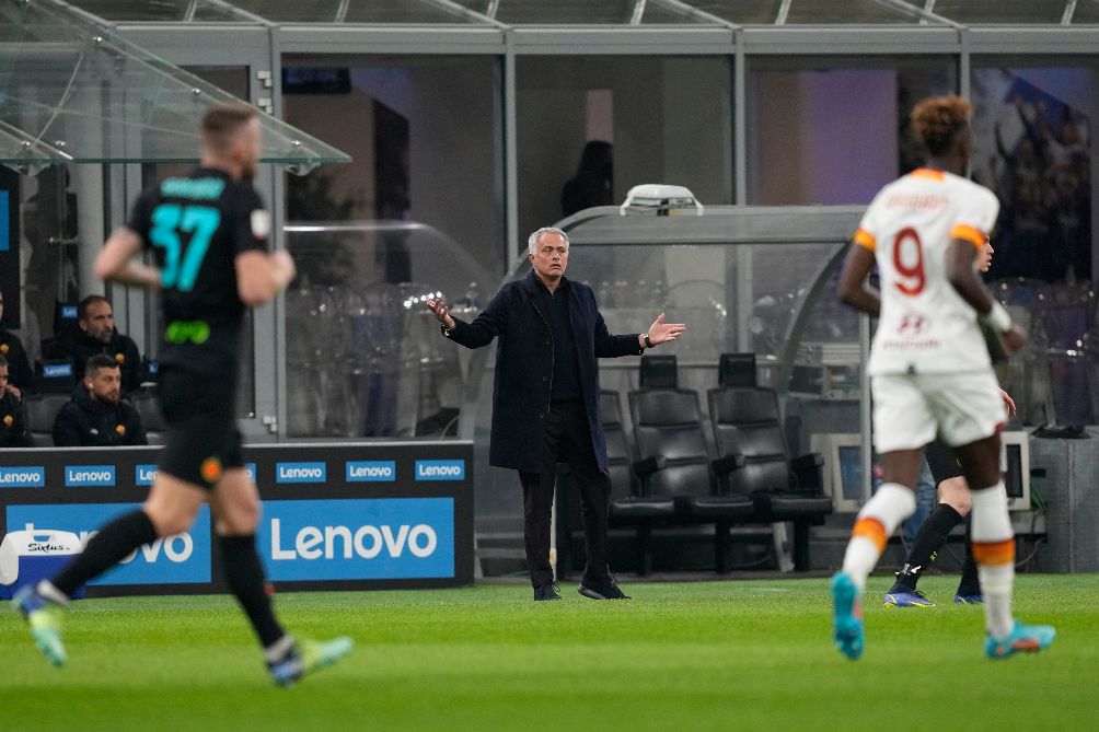 Mourinho en el duelo de Copa, frente a Inter