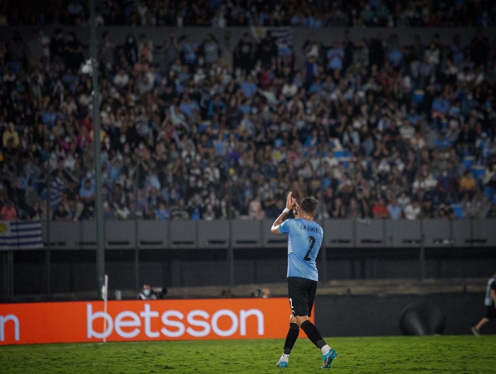 Giménez con la Selección de Uruguay